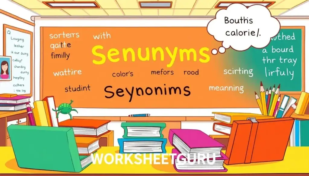 Synonyms Worksheet: Class 8 Grammar Lesson